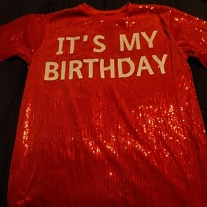 It's my Birthday red sequin dress